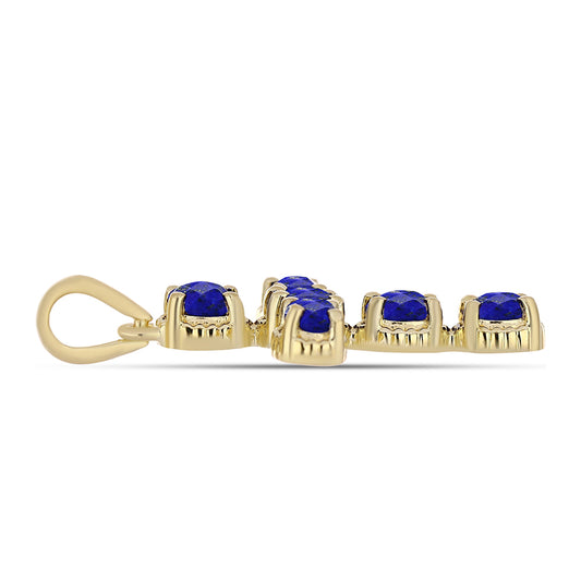 Goldplattierter Silberanhänger mit Lapislazuli