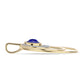 Goldplattierter Silberanhänger mit Lapislazuli und weißem Topas