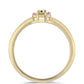 Goldplattierter Silberring mit Regenbogensaphir