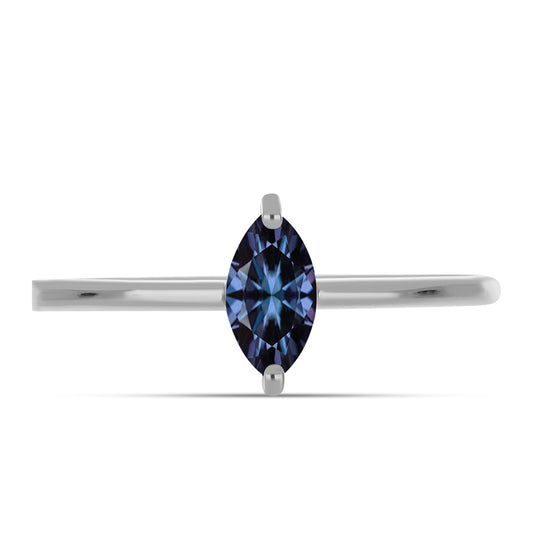 Silberring mit "Imperial lilafarbenem" Moissanit