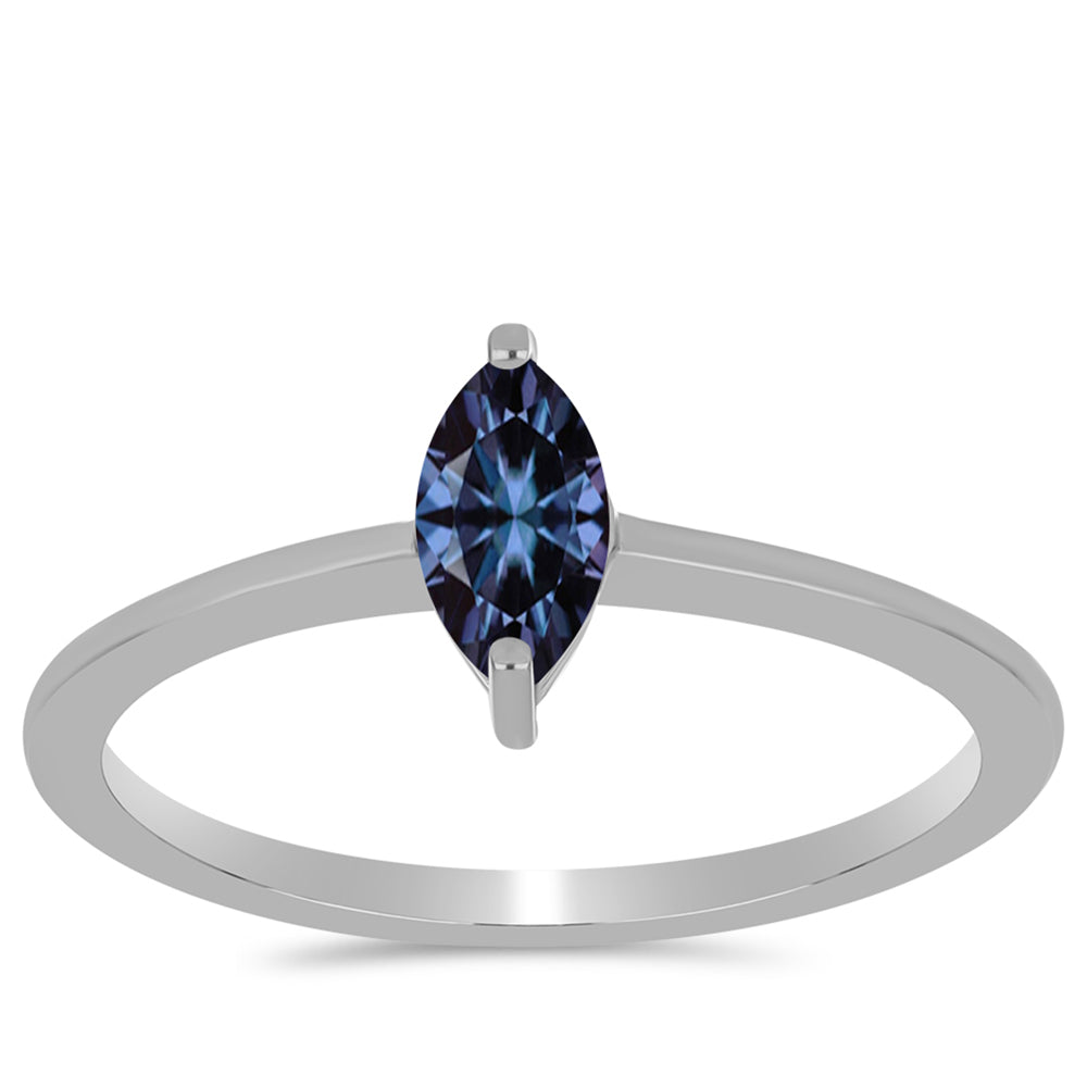 Silberring mit "Imperial lilafarbenem" Moissanit 3 