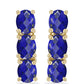 Goldplattierte Silberohrringe mit Lapislazuli