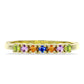 Goldplattierter Silberring mit Regenbogensaphir