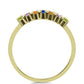 Goldplattierter Silberring mit Regenbogensaphir