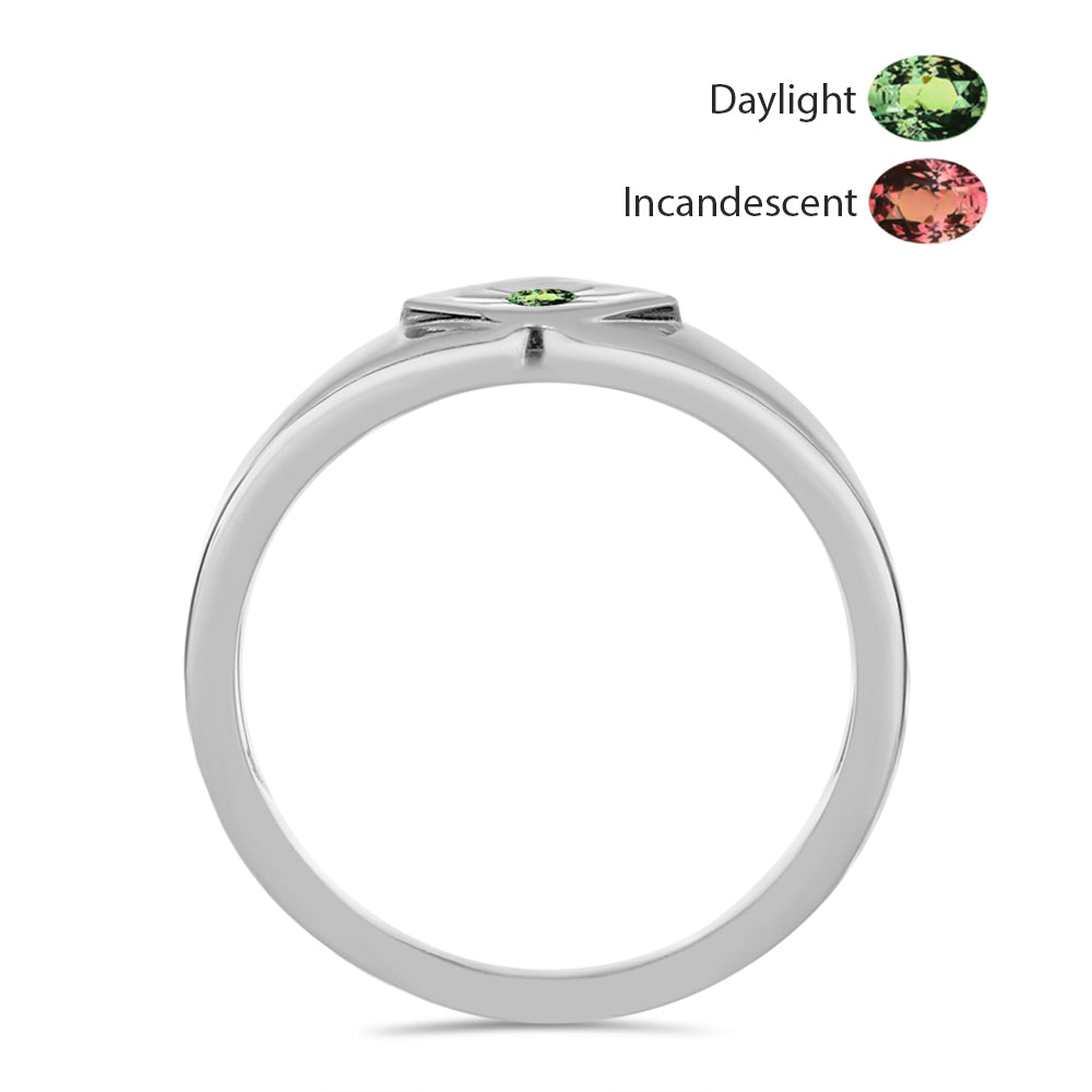 Silberring mit natürlichem Alexandrit 3 