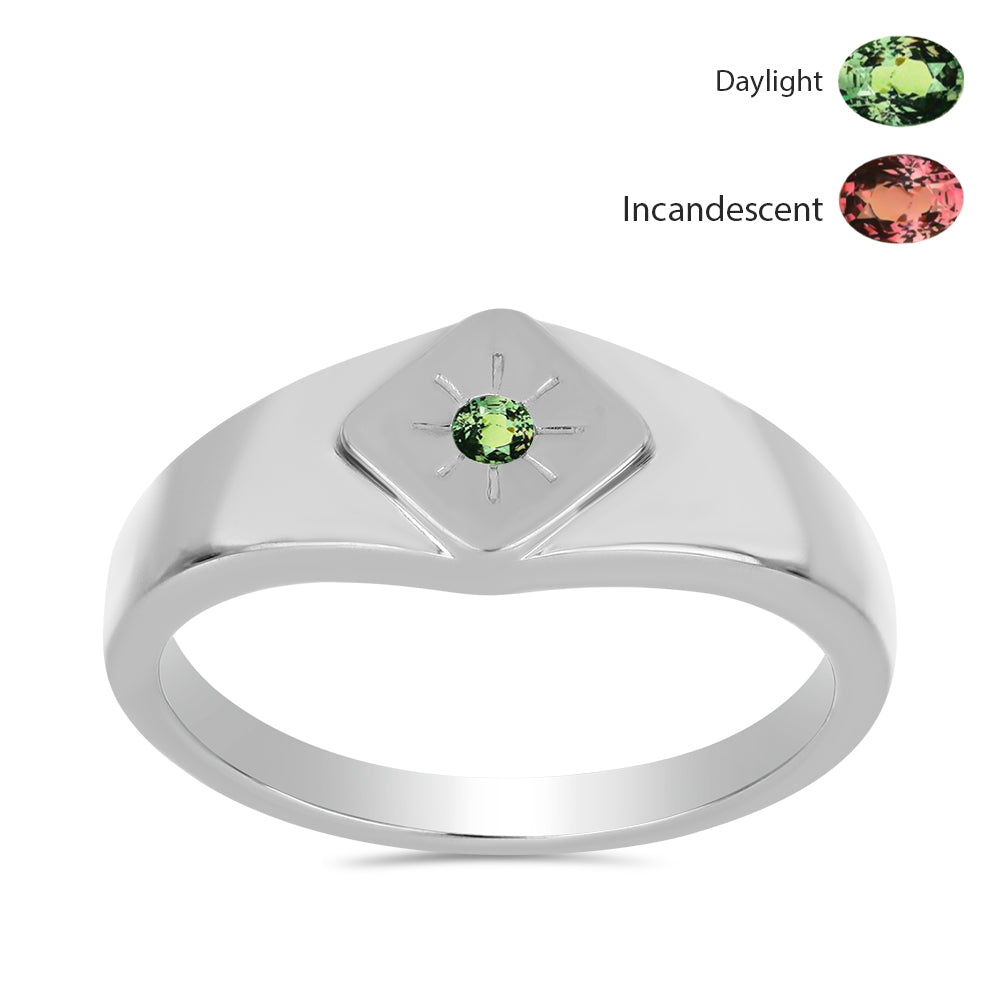 Silberring mit natürlichem Alexandrit 1 