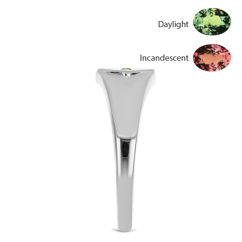 Silberring mit natürlichem Alexandrit 4 