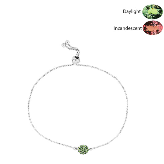 Silberarmband mit natürlichem Alexandrit