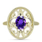 Goldplattierter Silberring mit marokkanischem Amethyst