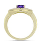 Goldplattierter Silberring mit marokkanischem Amethyst