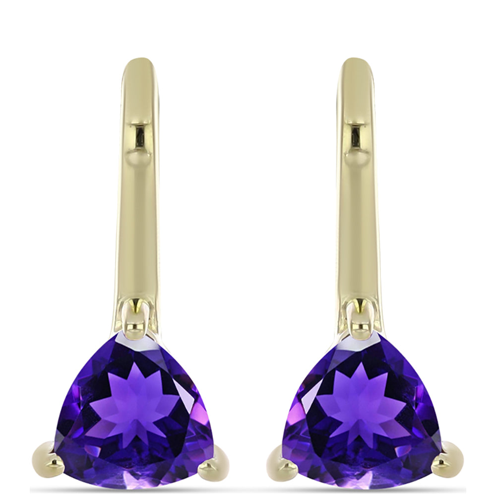Goldplattierte Silberohrringe mit marokkanischem Amethyst 1 