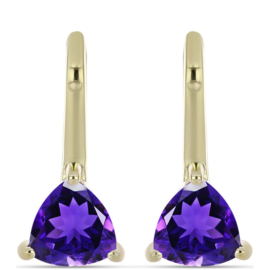 Goldplattierte Silberohrringe mit marokkanischem Amethyst
