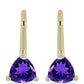 Goldplattierte Silberohrringe mit marokkanischem Amethyst