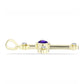 Goldplattierter Silberanhänger mit marokkanischem Amethyst und weißem Topas