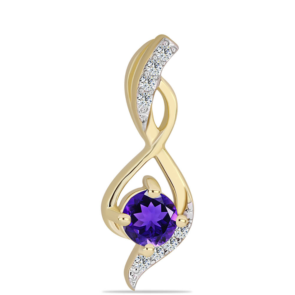 schmuckgarnitur aus Goldplattierte Silber mit marokkanischem Amethyst und weißem Topas