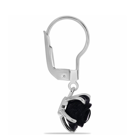 Silberohrringe mit Obsidian