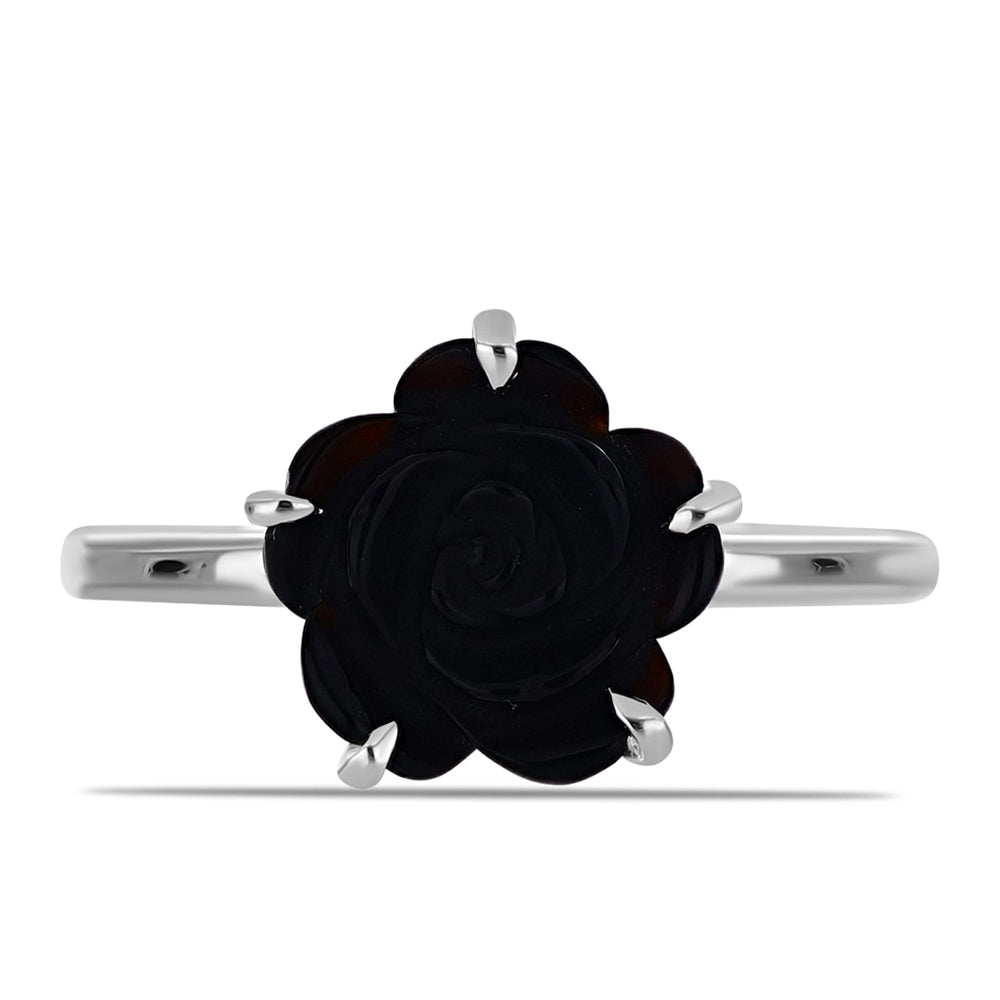 Silberring mit Obsidian 1 