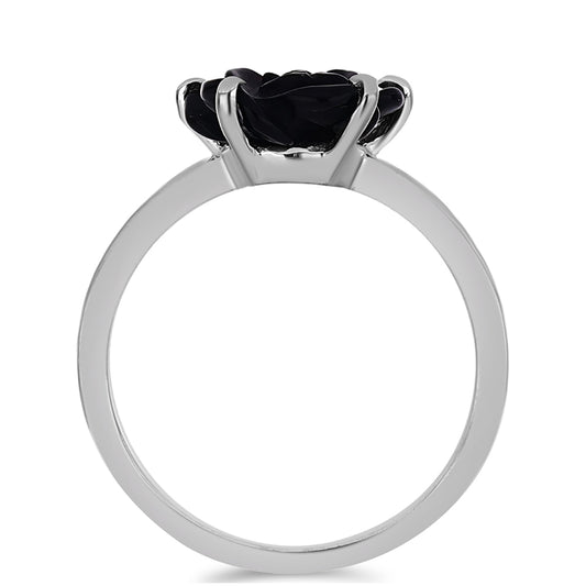 Silberring mit Obsidian