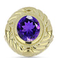 Goldplattierter Silberring mit marokkanischem Amethyst