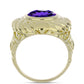 Goldplattierter Silberring mit marokkanischem Amethyst