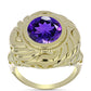 Goldplattierter Silberring mit marokkanischem Amethyst