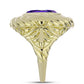 Goldplattierter Silberring mit marokkanischem Amethyst