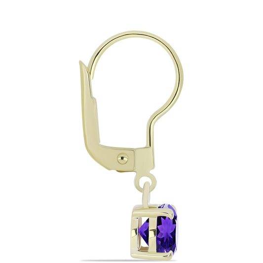 Goldplattierte Silberohrringe mit marokkanischem Amethyst