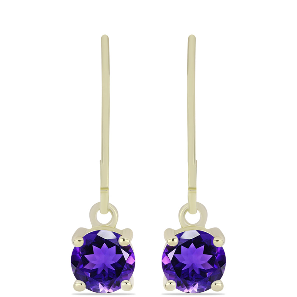Goldplattierte Silberohrringe mit marokkanischem Amethyst 1 