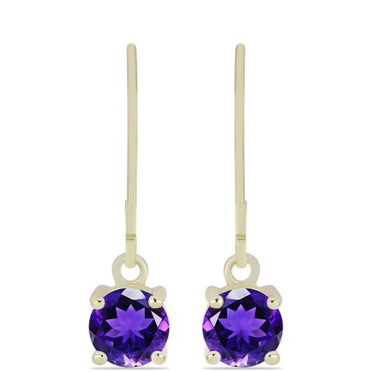 Goldplattierte Silberohrringe mit marokkanischem Amethyst