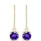 Goldplattierte Silberohrringe mit marokkanischem Amethyst