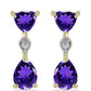 Goldplattierte Silberohrringe mit marokkanischem Amethyst und weißem Topas