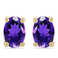 Goldplattierte Silberohrringe mit marokkanischem Amethyst