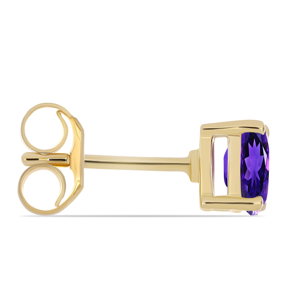 Goldplattierte Silberohrringe mit marokkanischem Amethyst 2 