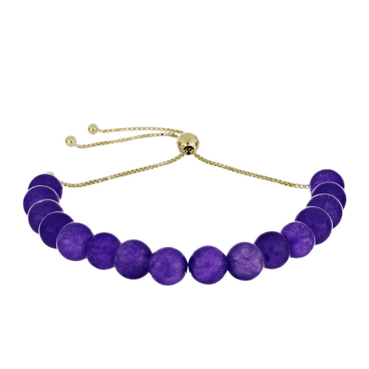 Goldplattiertes Silberarmband mit marokkanischem Amethyst