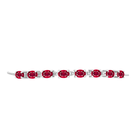 Silberarmband mit Rubin aus Madagaskar