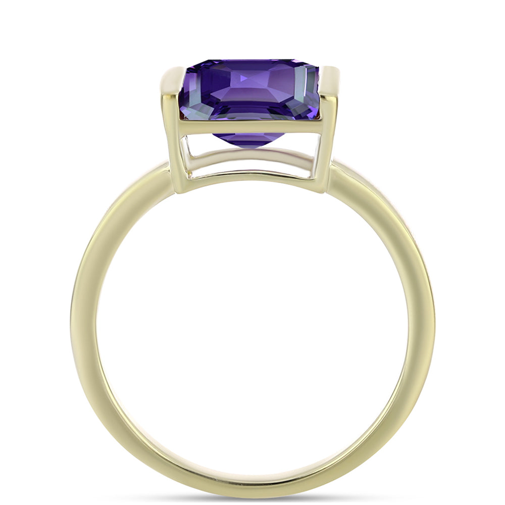 Goldplattierter Silberring mit marokkanischem Amethyst 2 