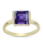 Goldplattierter Silberring mit marokkanischem Amethyst