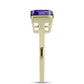 Goldplattierter Silberring mit marokkanischem Amethyst