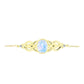 Goldplattiertes Silberarmband mit Regenbogenmondstein und weißem Topas