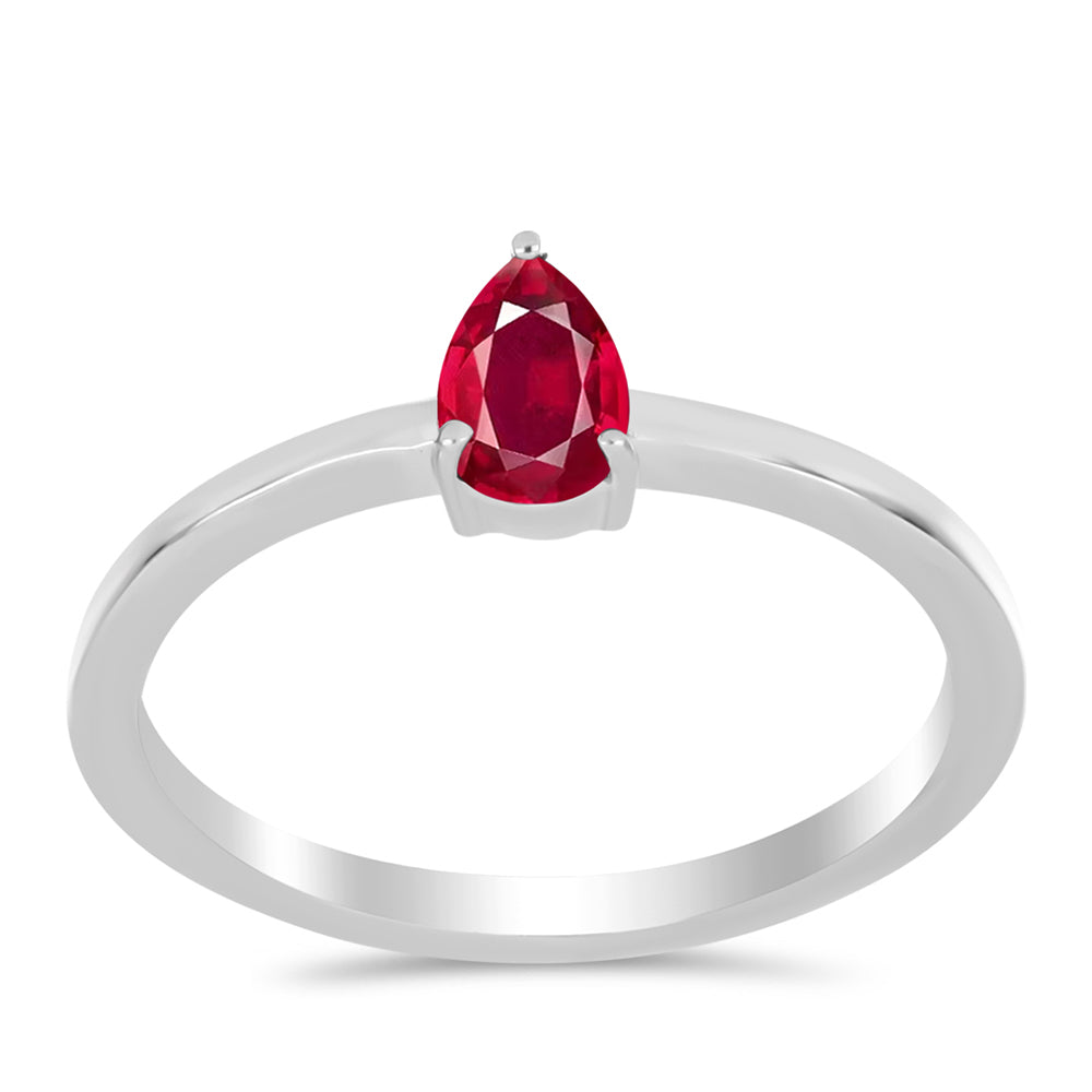 Silberring mit Rubin aus Madagaskar