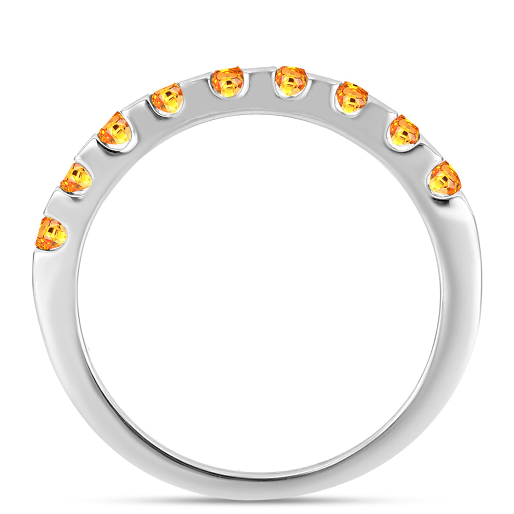 Silberring mit Padparadscha Saphir 2 
