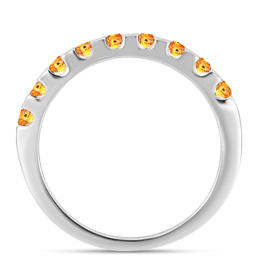 Silberring mit Padparadscha Saphir
