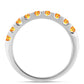 Silberring mit Padparadscha Saphir