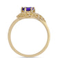 Goldplattierter Silberring mit marokkanischem Amethyst