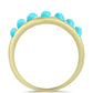 Goldplattierter Silberring mit Dornröschen Türkis