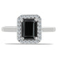 Silberring mit Obsidian und weißem Topas