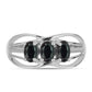Silberring mit Obsidian