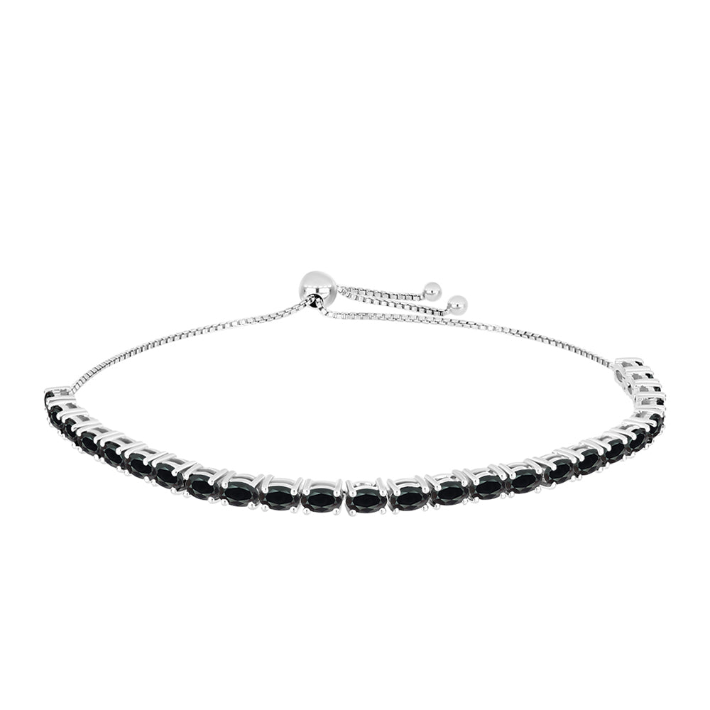 Silberarmband mit Obsidian