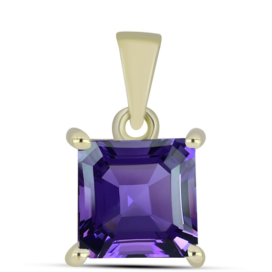 Goldplattierter Silberanhänger mit marokkanischem Amethyst