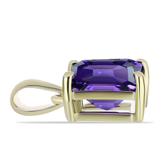 Goldplattierter Silberanhänger mit marokkanischem Amethyst